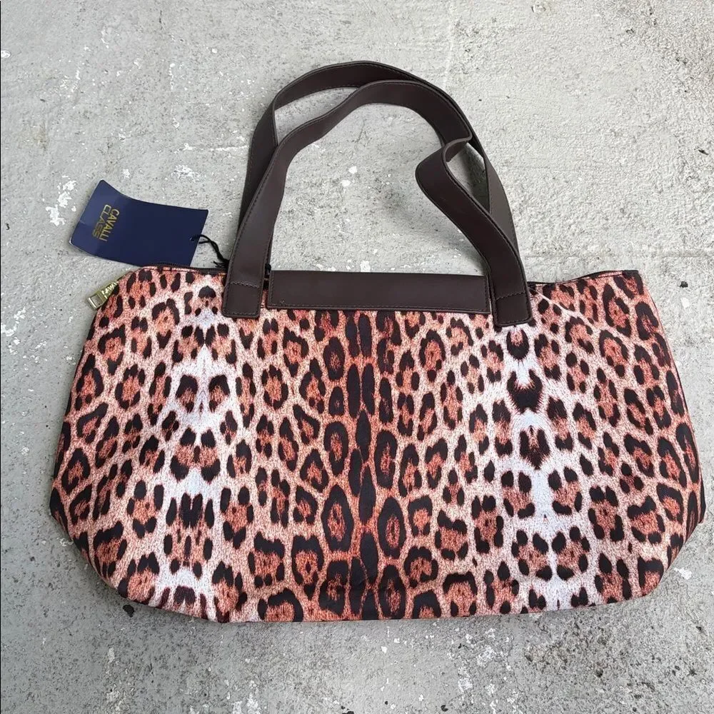 Cavalli class leopard print, medium size tote
